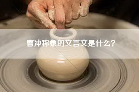 曹冲称象的文言文是什么？