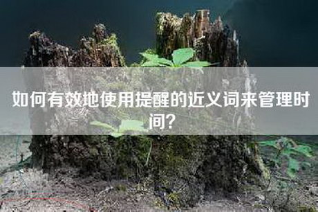 如何有效地使用提醒的近义词来管理时间？