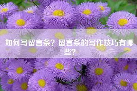 如何写留言条？留言条的写作技巧有哪些？