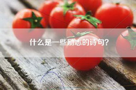 什么是一些励志的诗句？