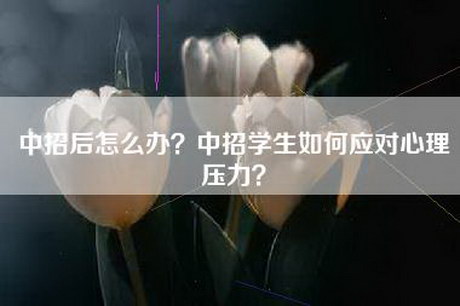 中招后怎么办？中招学生如何应对心理压力？