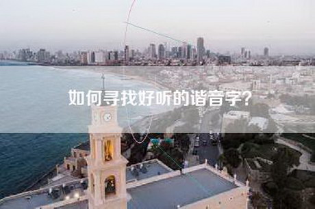 如何寻找好听的谐音字？