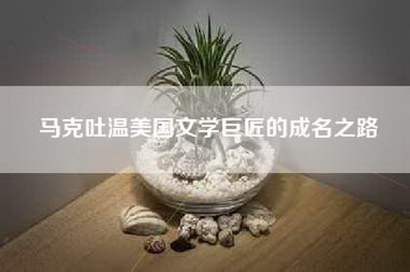 马克吐温美国文学巨匠的成名之路