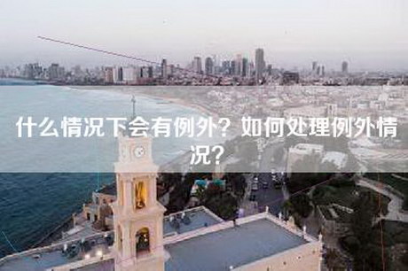 什么情况下会有例外？如何处理例外情况？