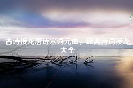 古诗接龙唐诗宋词元曲，经典诗词接龙大全