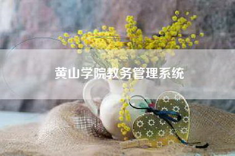 黄山学院教务管理系统