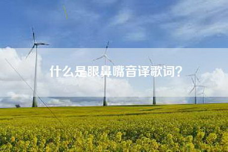 什么是眼鼻嘴音译歌词？