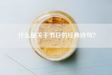 什么是关于节日的经典诗句？