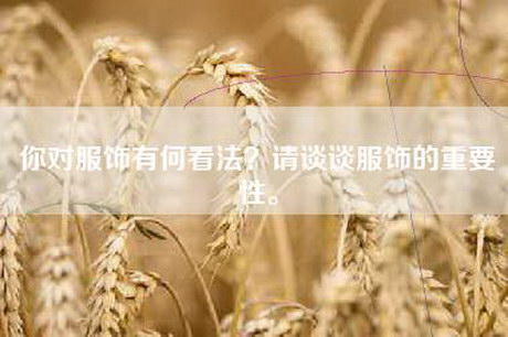 你对服饰有何看法？请谈谈服饰的重要性。