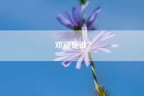 邓丽是谁？