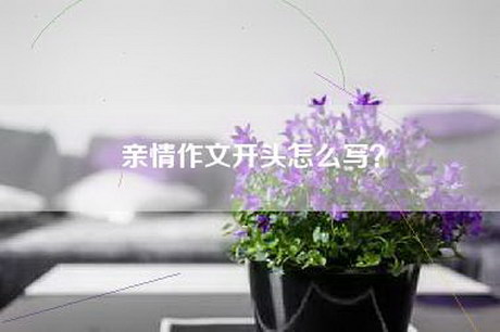 亲情作文开头怎么写？