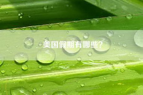 美国假期有哪些？