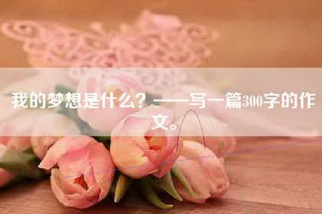 我的梦想是什么？——写一篇300字的作文。