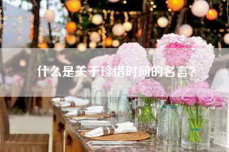 什么是关于珍惜时间的名言？