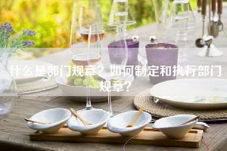 什么是部门规章？如何制定和执行部门规章？