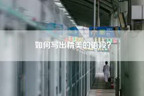 如何写出精美的语段？