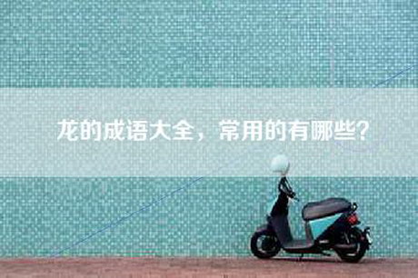 龙的成语大全，常用的有哪些？
