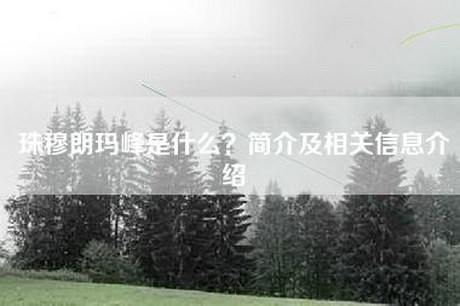 珠穆朗玛峰是什么？简介及相关信息介绍