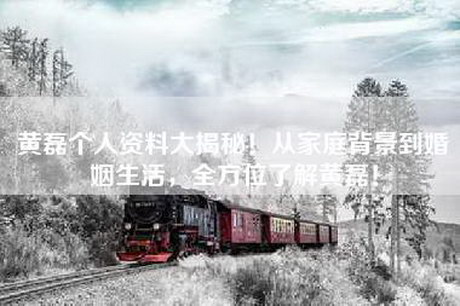 黄磊个人资料大揭秘！从家庭背景到婚姻生活，全方位了解黄磊！