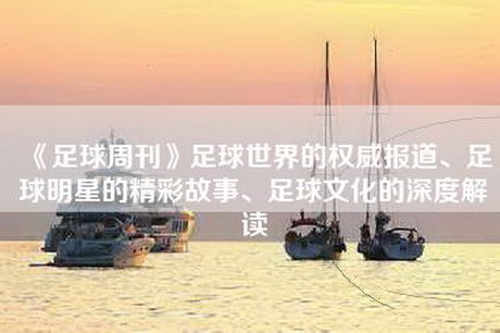 《足球周刊》足球世界的权威报道、足球明星的精彩故事、足球文化的深度解读