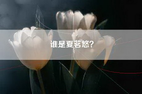 谁是夏茗悠？