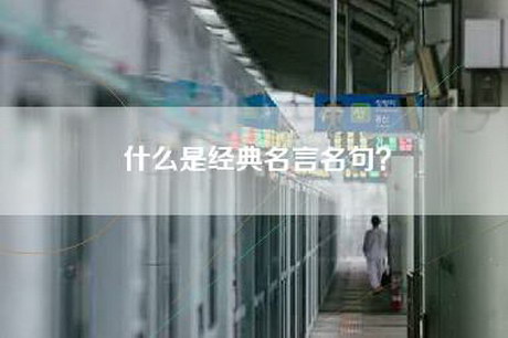 什么是经典名言名句？