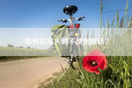 如何在骂人时不使用脏话？