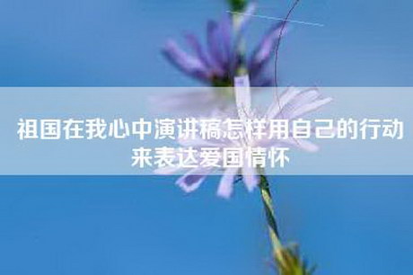 祖国在我心中演讲稿怎样用自己的行动来表达爱国情怀