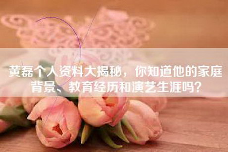 黄磊个人资料大揭秘，你知道他的家庭背景、教育经历和演艺生涯吗？