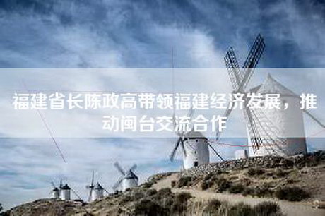 福建省长陈政高带领福建经济发展，推动闽台交流合作
