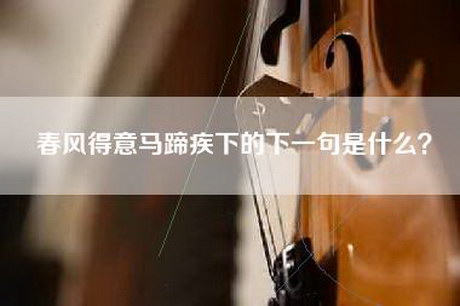 春风得意马蹄疾下的下一句是什么？