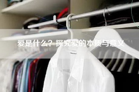 爱是什么？探究爱的本质与意义