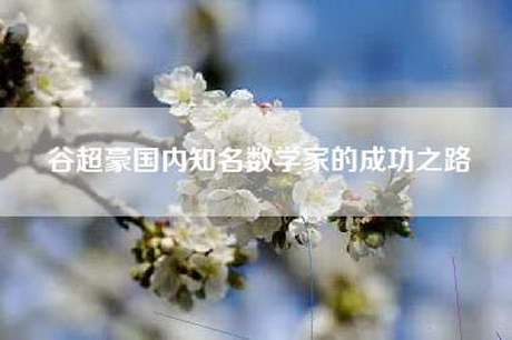 谷超豪国内知名数学家的成功之路