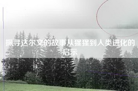 探寻达尔文的故事从猩猩到人类进化的启示