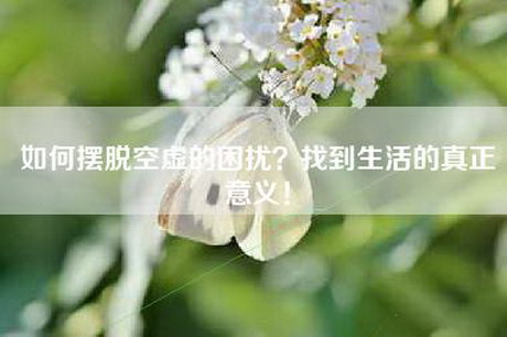 如何摆脱空虚的困扰？找到生活的真正意义！
