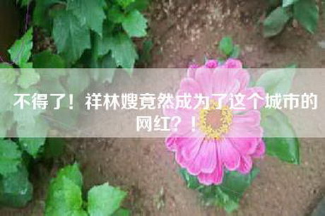 不得了！祥林嫂竟然成为了这个城市的网红？！