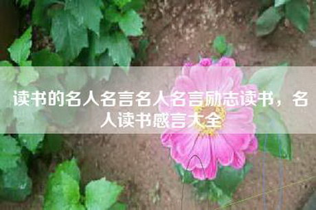读书的名人名言名人名言励志读书，名人读书感言大全