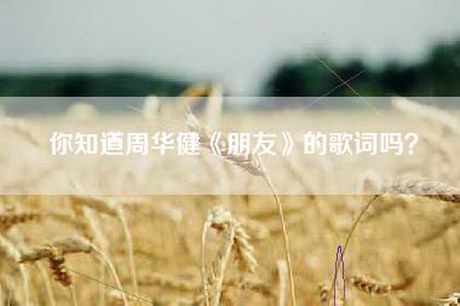 你知道周华健《朋友》的歌词吗？