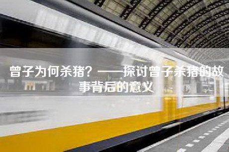 曾子为何杀猪？——探讨曾子杀猪的故事背后的意义