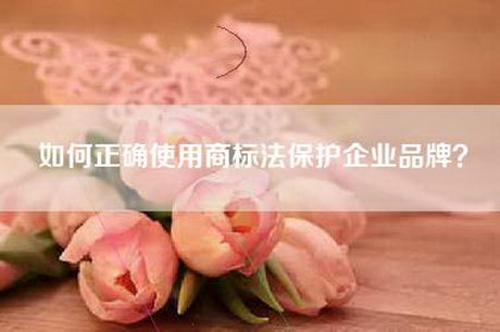 如何正确使用商标法保护企业品牌？