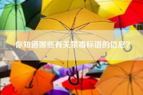 你知道哪些有关禁毒标语的信息？