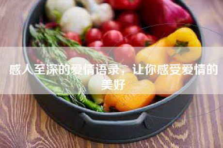 感人至深的爱情语录，让你感受爱情的美好