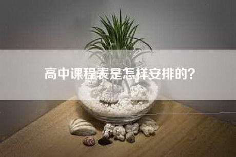 高中课程表是怎样安排的？