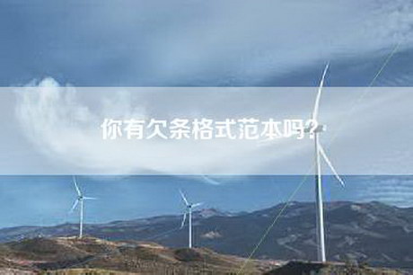 你有欠条格式范本吗？