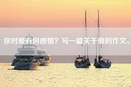 你对爱有何感悟？写一篇关于爱的作文。