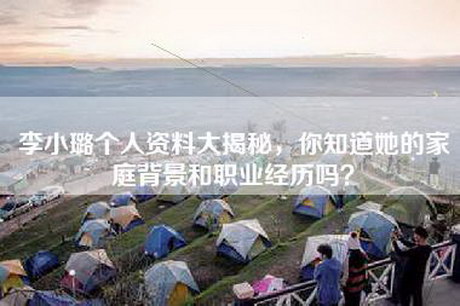李小璐个人资料大揭秘，你知道她的家庭背景和职业经历吗？