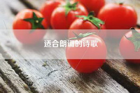 适合朗诵的诗歌 适合朗诵的诗歌