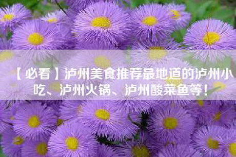 【必看】泸州美食推荐最地道的泸州小吃、泸州火锅、泸州酸菜鱼等！