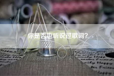 你是否也听说过歌词？
