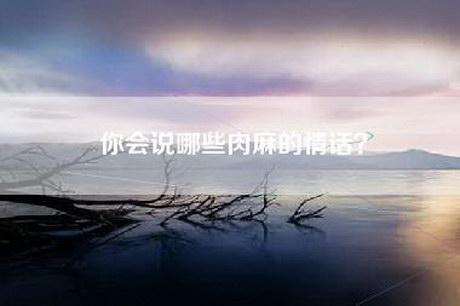 你会说哪些肉麻的情话？